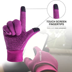 Women's Touch Screen Winter Gloves Anti Slip Thermal Running Gloves