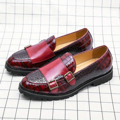 Men's Buckle Straps Slip On Monk Shoes - Smart Casual Walking Shoes