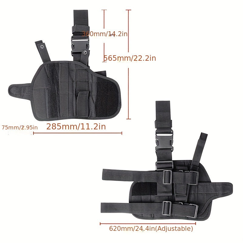 2pcs Drop Leg Holster Molle Thigh Holster Adjustable Left Right Handed Carlebben