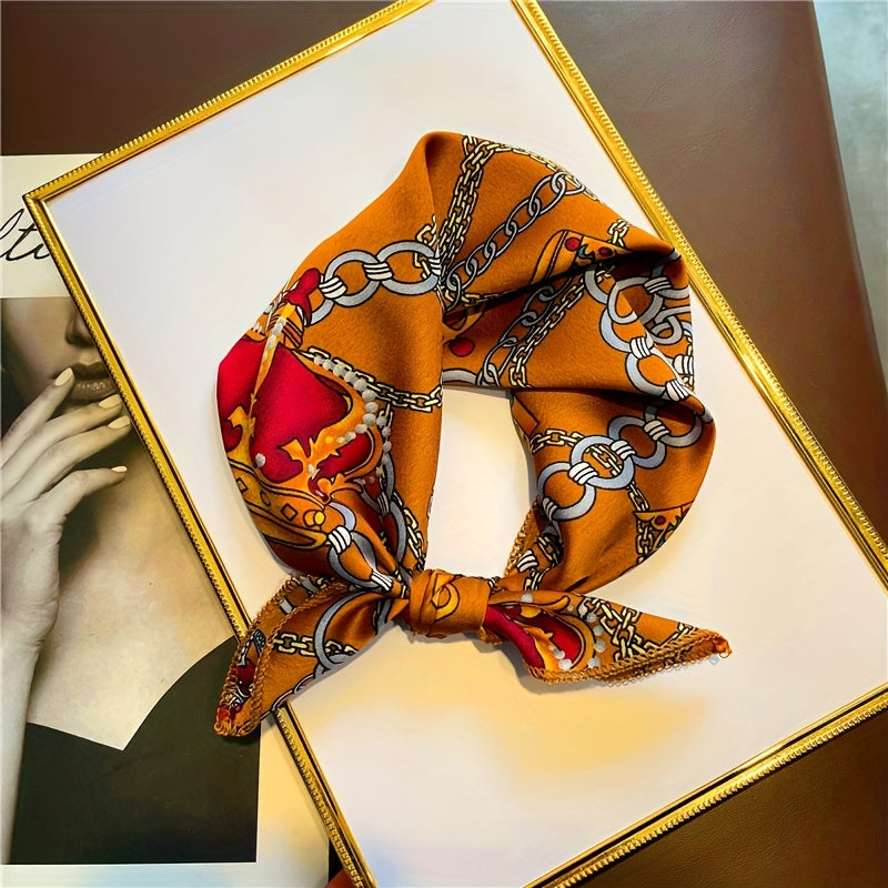 Leopard Print Vintage Bandana Classic Small Satin Square Scarf