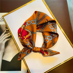 Leopard Print Vintage Bandana Classic Small Satin Square Scarf
