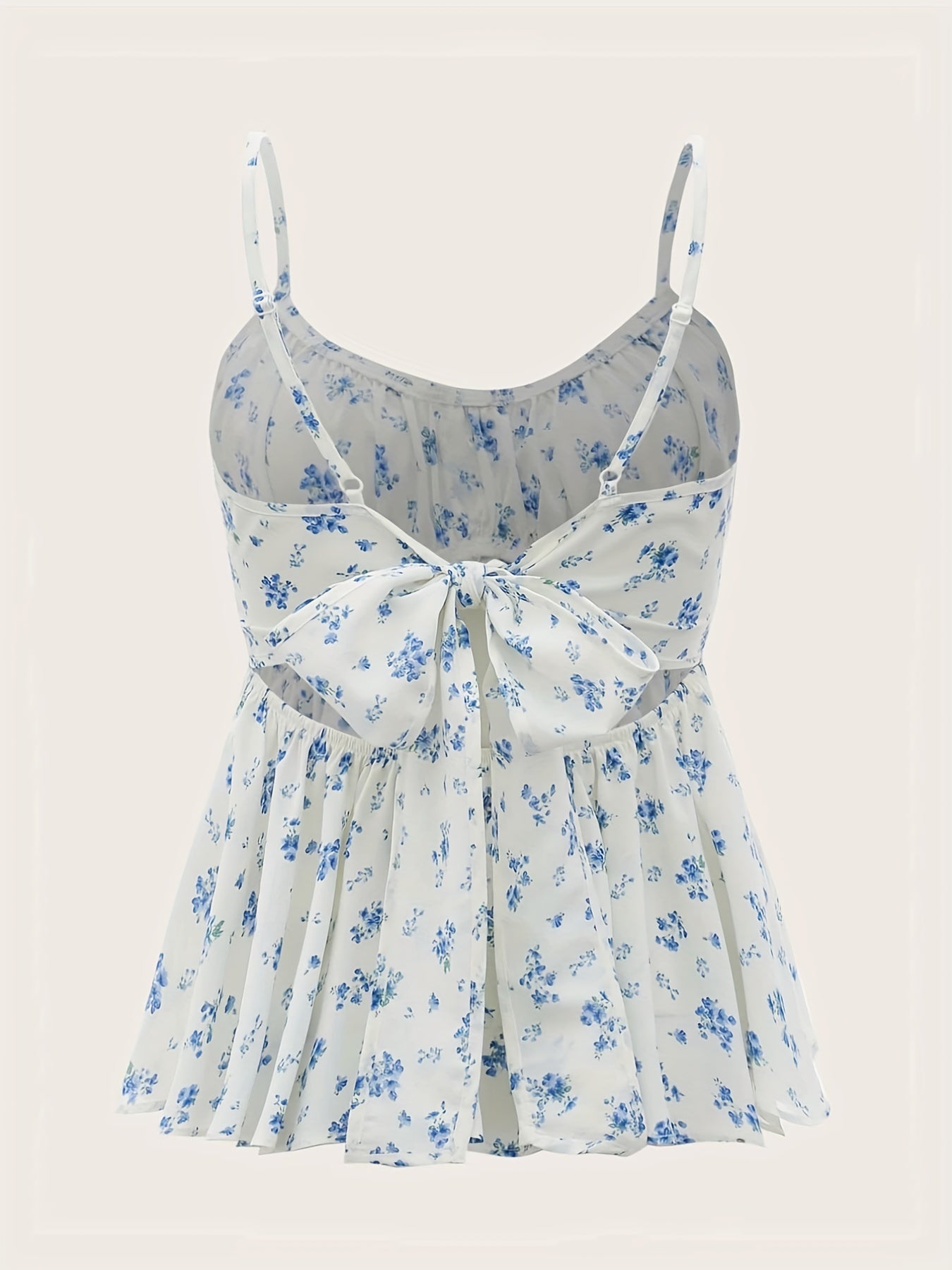 Floral Print Spaghetti Strap Cami Top for Summer
