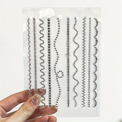Striped Background Silicone Stamp