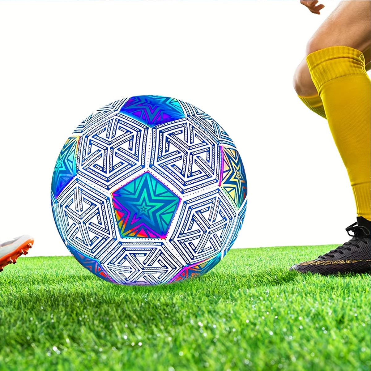1pc No 5 Reflective Luminous Football for Training and Competition