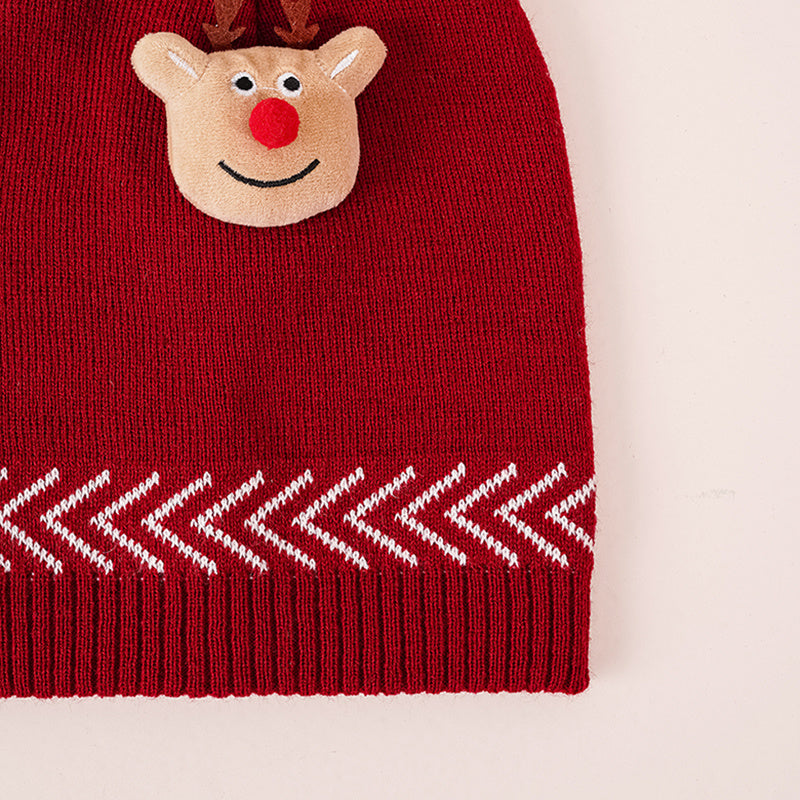 Christmas Deer Woolen Hat Unisex Year Presents Christmas Gift For Her