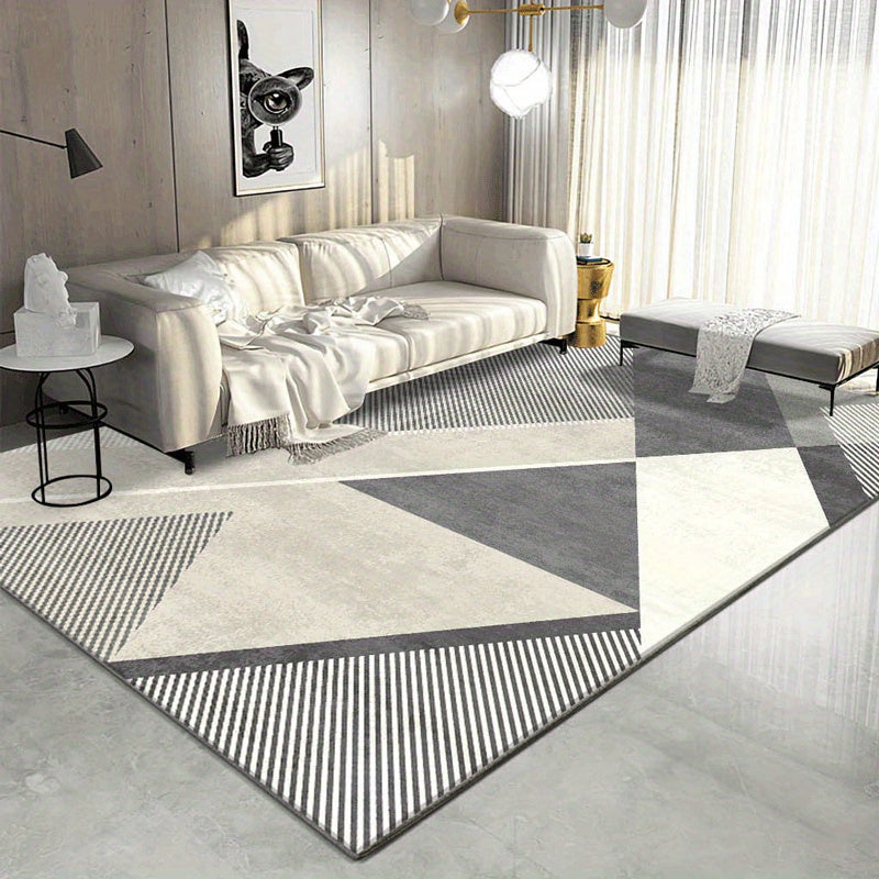 Modern Geometric Area Rug for Living Room Non Shedding Floor Carpet