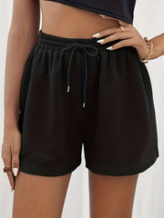 Drawstring Solid Shorts for Women Summer & Spring