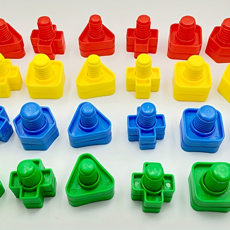 Baby Puzzle Toy for 1-2 Years Old - Shape Pairing Screw Assembly