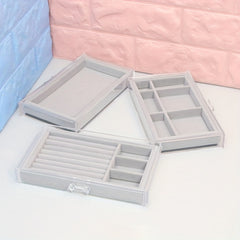 Plush Jewelry Tray Cabinet Drawer Style Jewelry Storage Box