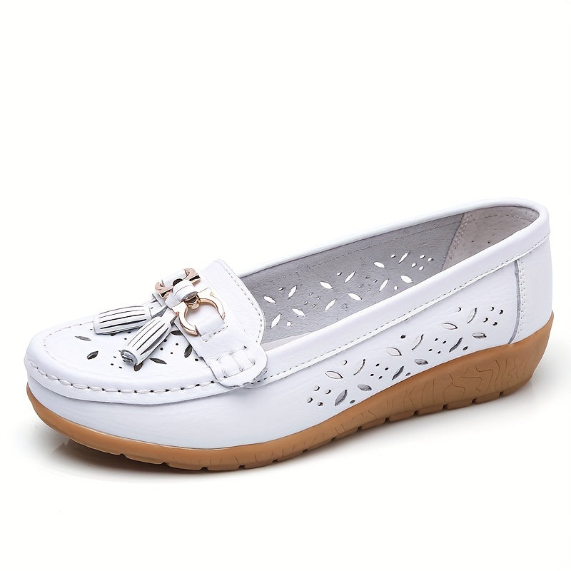 Women's Wedge Heeled Casual Shoes Low Top Round Toe Solid Breathable Shoes