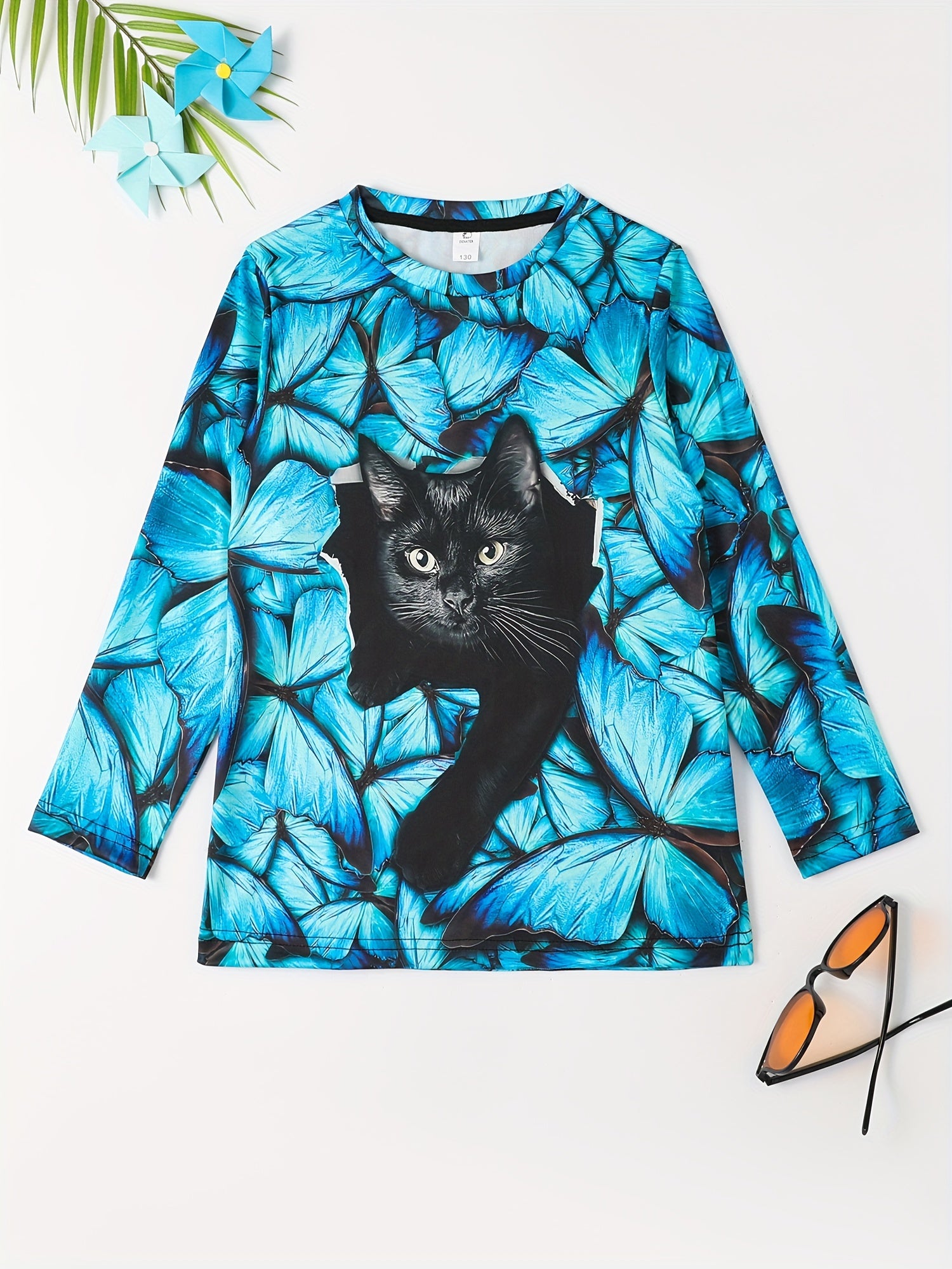 3D Print Kitty Friends Graphic T shirt for Girls