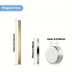 40-Piece Round Magnet Sheet Set 10mm x 2mm