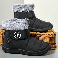Faux Fur Lined Snow Boots Keep Warm Wear Resistance
