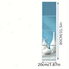 Adhesive Wall Mirror Tiles for Bedroom and Home Gym Full Body Reflection