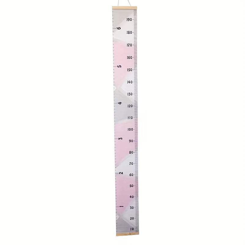 Pink Block Height Growth Chart Ruler for Kids Bedroom Nursery Wall Decor