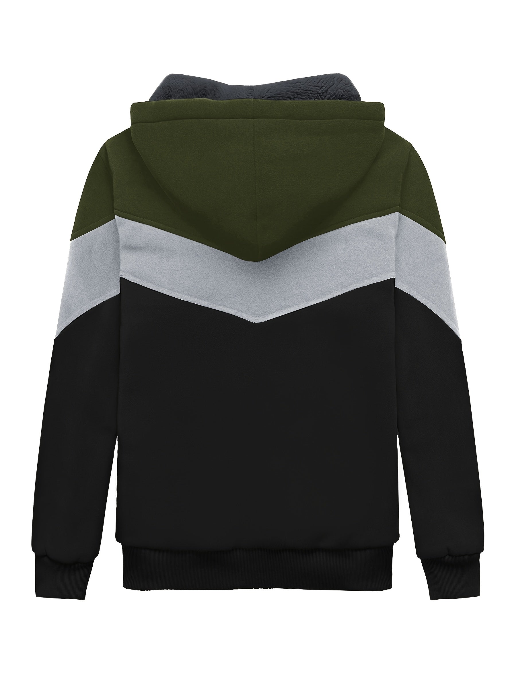Kid's Block Stitching Fleece Jacket Zip Up Hoodie Coat