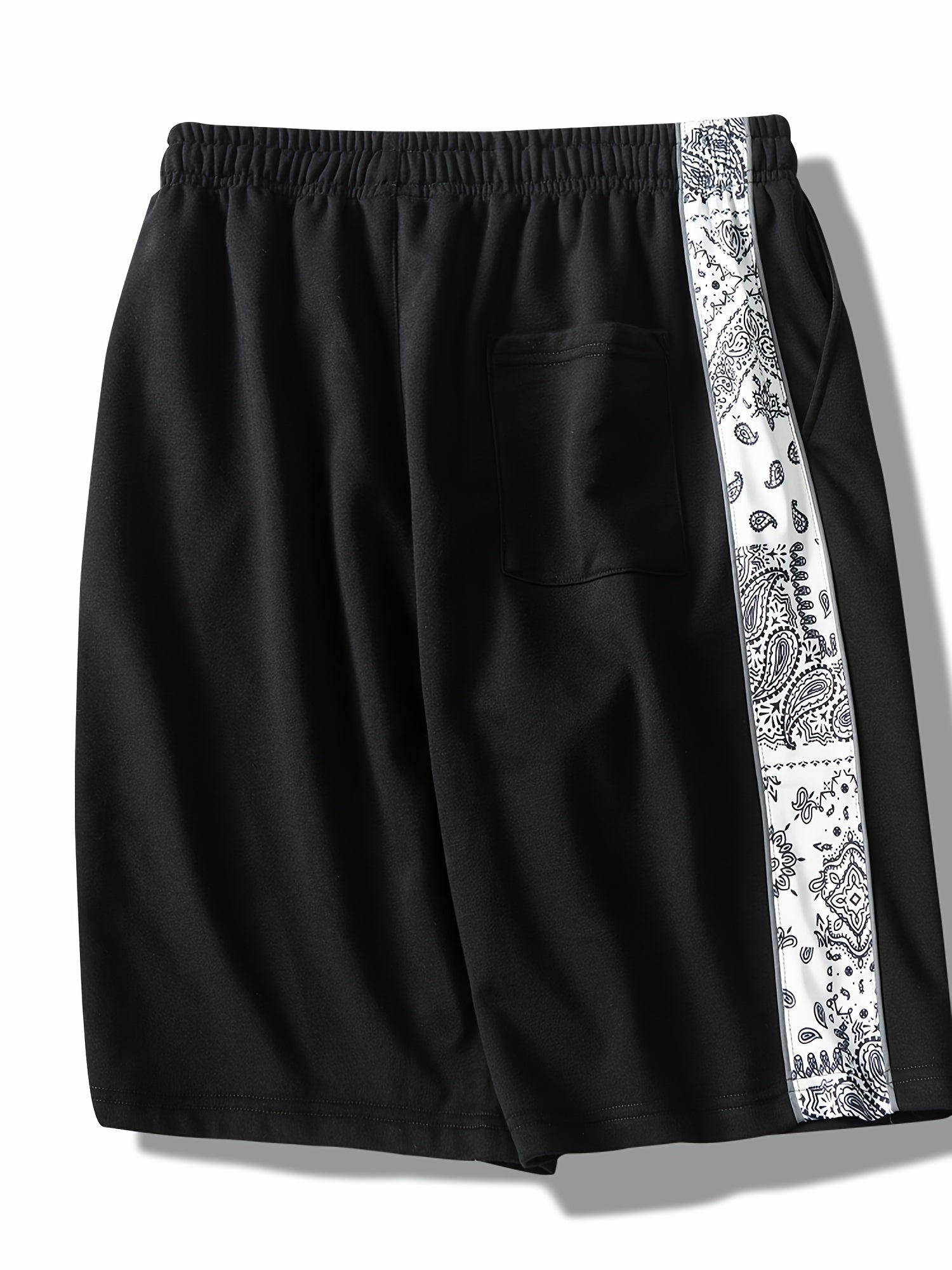 Men's Reflective Strip Loose Sports Shorts