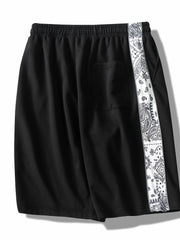 Men's Reflective Strip Loose Sports Shorts