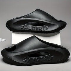 Men's Non Slip Platform Slides Soft Sole Cloud Slides Indoor Outdoor