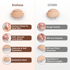 3 Pairs Silicone Eyelids for Mannequin Head with Lash Extension Training Pract