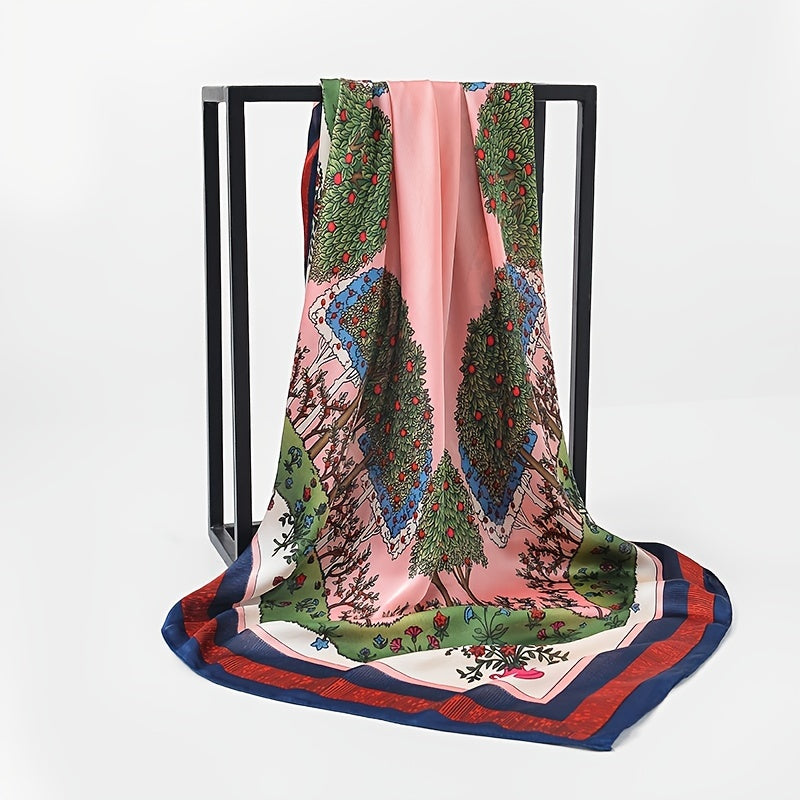 Silk Scarf Satin Large Square Scarf Shawl For Women Lightweight Neck Scarf