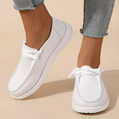 Women's Flat Loafers Slip-On Lace-Up Lightweight Shoes