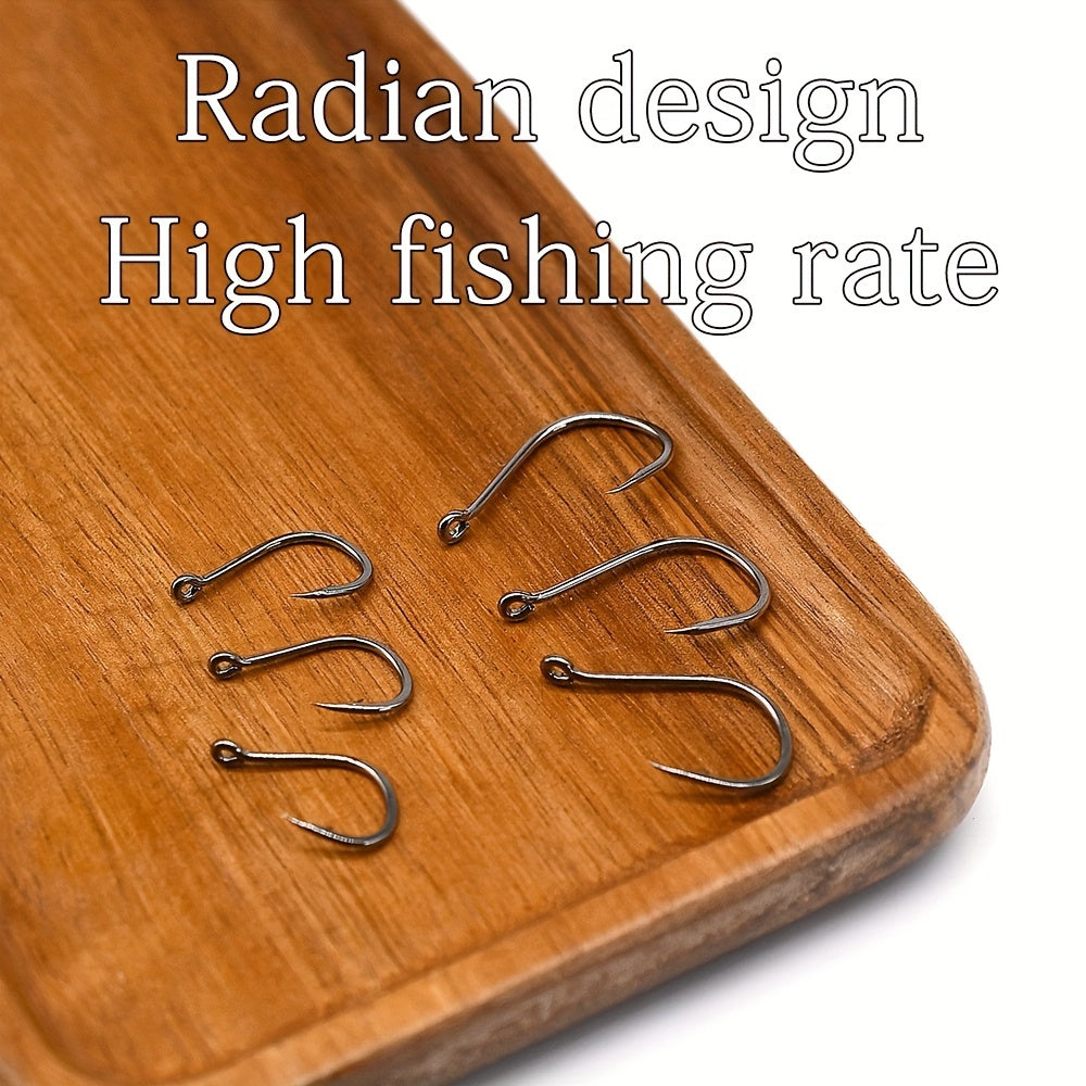 1000pcs High Carbon Steel Fishing Hooks 12 15 Barbed Fishhooks