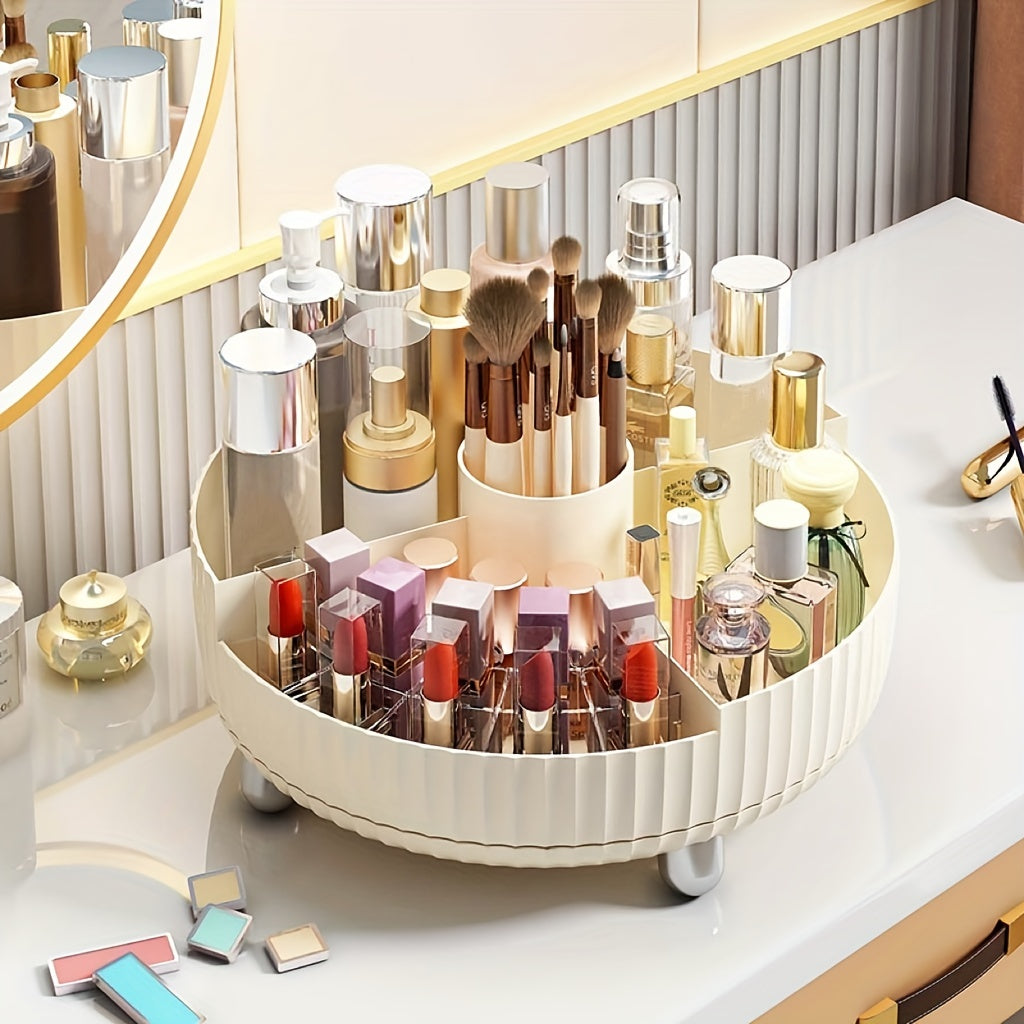 360-Degree Rotating Makeup Organizer Large Capacity for Vanity Bathroom Kitchen
