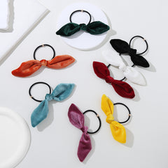 8pcs Minimalist Bow Hair Tie Scrunchie Ponytail Holder