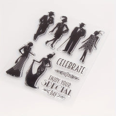 Fashionable Men Women Pattern Stencils DIY Scrapbook Decorative