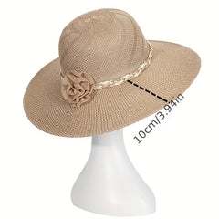 Breathable Wide Brim Summer Straw Basin Hat Women Travel Beach Hats