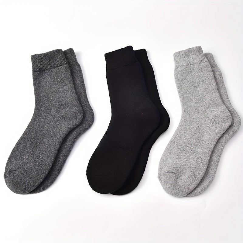 Men's Wool Hiking Socks Soft Comfortable Winter Warm Cozy Crew Socks
