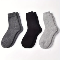 Men's Wool Hiking Socks Soft Comfortable Winter Warm Cozy Crew Socks