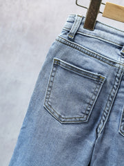 Girls Casual Straight Leg Jeans Regular Fit For Street Daily Outfit Kids Cloth
