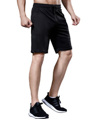 Men's Loose Solid Shorts Pockets Active Breathable Drawstring Shorts