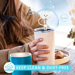 4pcs Cloud Shaped Straw Tips Cover for Reusable Straws