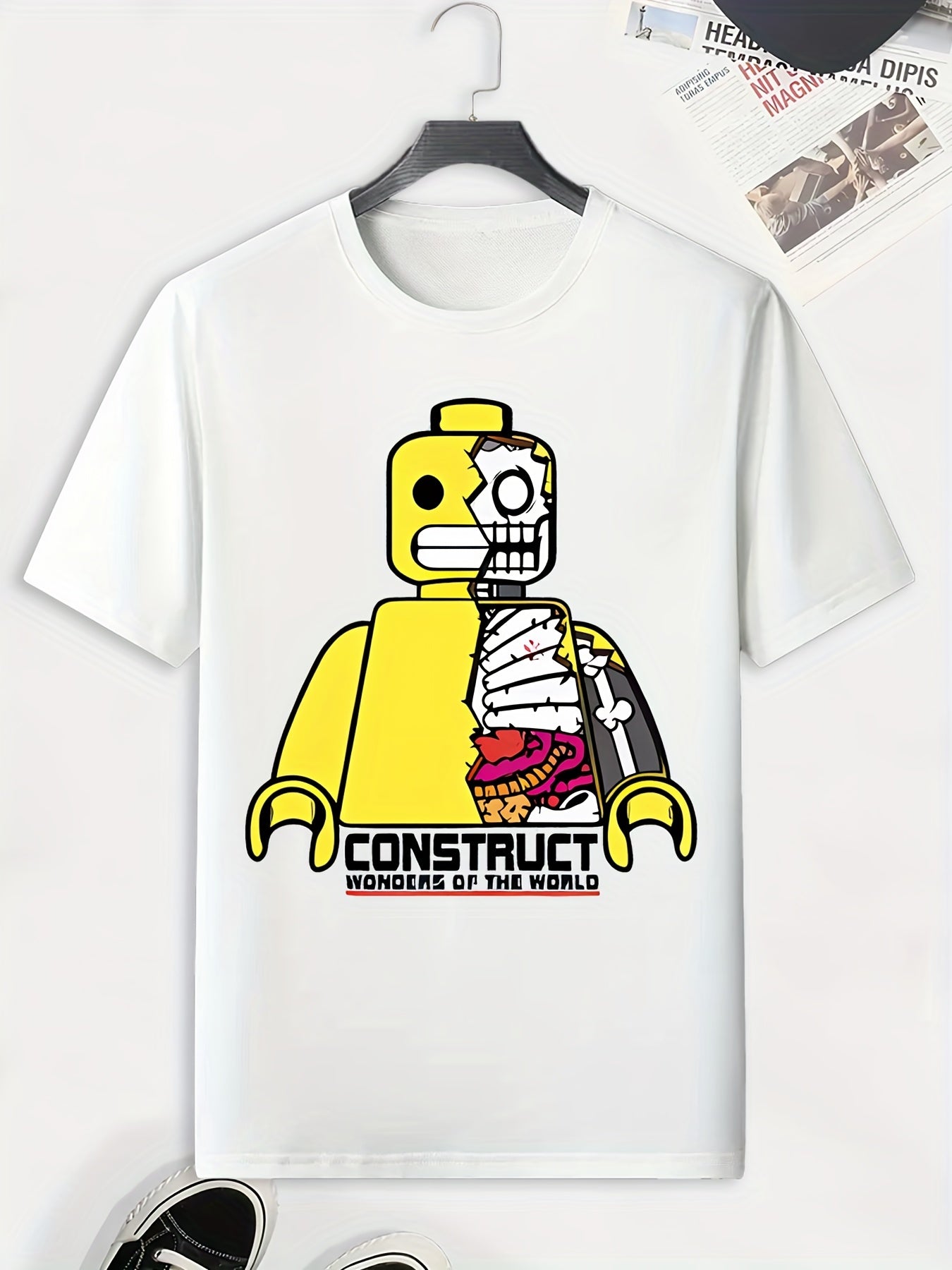 Men's Toy Print Novel T shirt Active Slightly Stretch Tee