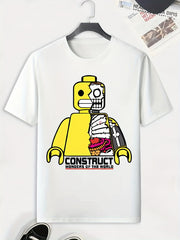 Men's Toy Print Novel T shirt Active Slightly Stretch Tee