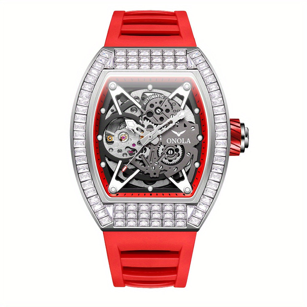 Rhinestone Studded Men's Business Watch