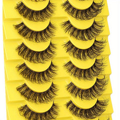 10 Pairs Fluffy 3D Natural Volume Curly False Eyelashes for Party Daily Use