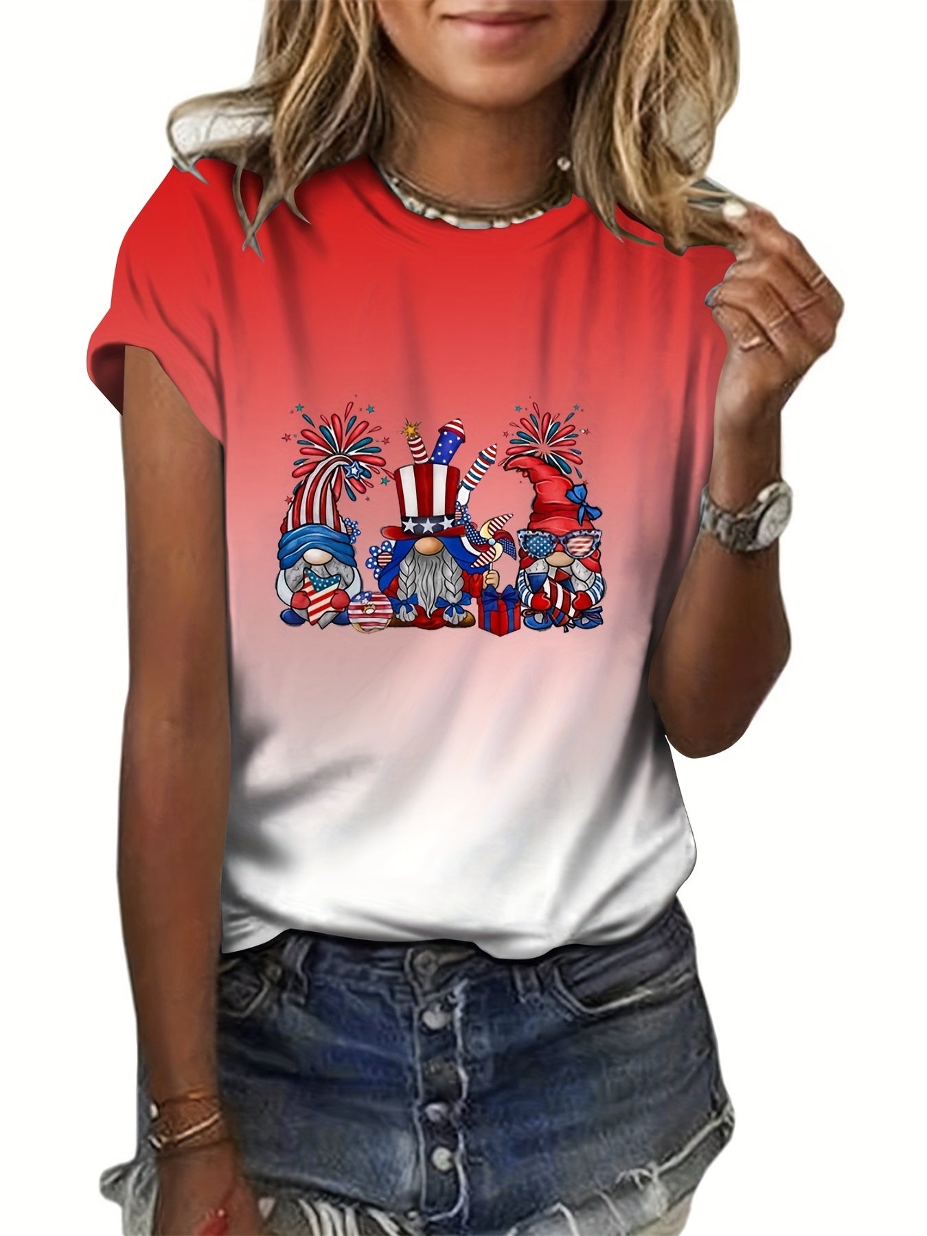 Patriotic Tie Dye T Shirt for 4th of July