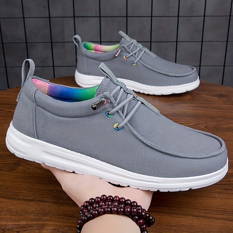 Men's Lightweight Canvas Loafer Shoes Slip On Casual Shoes