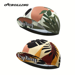 Men's Retro Leaf Pattern Cycling Cap Under Helmet Hat