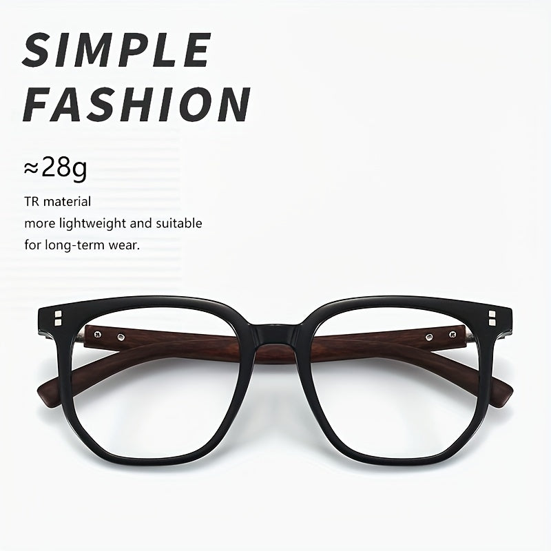 Retro Square Frame Anti Light Glasses for Men and Women with Case