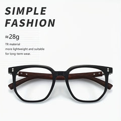 Retro Square Frame Anti Light Glasses for Men and Women with Case