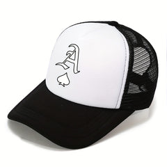 Unisex Sunshade Breathable Baseball Cap With Ace Of Spades Pattern