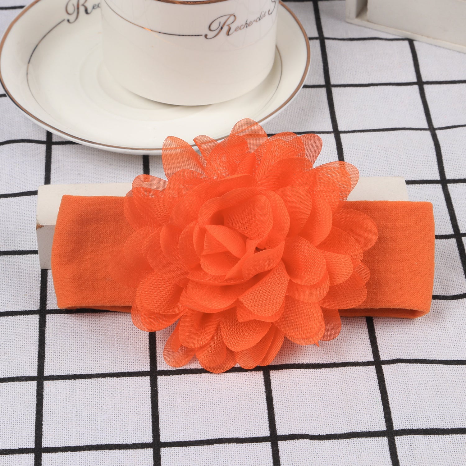 Fabric Mesh Flower Headband for Baby Party