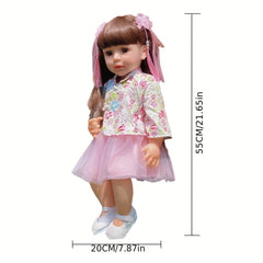 Silicone Simulation Baby Doll Girl Toy Dress Up Hair Styling