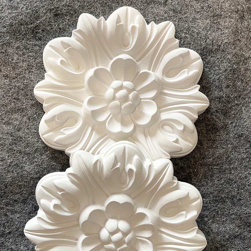 Polyurethane Decorative Flowers Lightweight Carved Wall Decoration Flowers