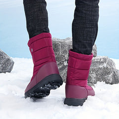 Non slip Zipper Hiking Boots Warm Snow Boots Women's Footwear